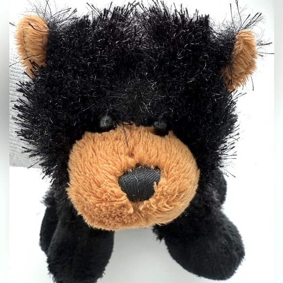7” Ganz Webkinz Black Bear Stuffed Animal Toy Black Black and Brown Plush Bear - Picture 6 of 9